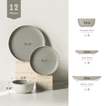 thumbnail image 2 of Carote 12-Piece Ceramic Dinnerware Set, Plates and Bowls Dish Sets Service for 4, Durable Kitchen Dining Dish Set, 2 of 8