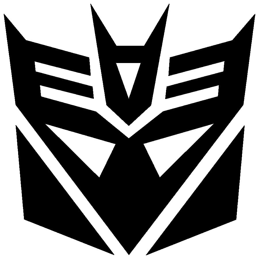 2x BLACK Transformers Decepticon Vinyl Decal Sticker Car Hood Window