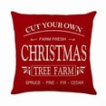thumbnail image 7 of Christmas Pillowcases 18x18 Set of 4 Cute Xmas Tree  Pillow Cases Linen Cushion Cover Christmas Decorations for Home Bed Couch, 7 of 7