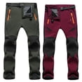 thumbnail image 3 of Pantalones de gran tamaño para hombres y mujeres, impermeables, resistentes al viento, para otoño e invierno, para deportes al aire libre, senderismo, pantalones largos de esquí gruesos de polar, 3 of 4