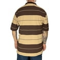 thumbnail image 2 of Mens Classic Old School Striped Midweight Pique Polo Shirt Street Casual Tshirt, 2 of 5