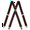 Brown, variant on Buyless Fashion Heavy Duty Suspenders for Men - 48" Adjustable Straps 1 1/2" - X Back with Strong Clips - 5144-Navy
