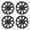 16 inch- Black Lacquer, variant on 16 inch Universal Hubcaps for Car Truck SUV, ABS PC Wheel Rims Cover, Snap-On Black Lacquer(Set of 4)