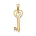 thumbnail image 3 of 14K Gold Key W/Heart Sweet 16 Pendant, 3 of 4