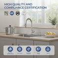 thumbnail image 3 of TVOFEK Kitchen Faucet with Soap Dispenser, Stainless Steel Brushed Nickel Kitchen Sink Faucets with Pull Down Sprayer fit 1 or 3 Hole, Single Handle Faucet for RV Bar Laundry Camper, 3 of 14