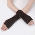 thumbnail image 3 of Nmnitkp Gloves Knitted Arm Warmers Gloves Winter Long Fingerless Gloves Thumb Hole Gloves Mittens for Women and Men, Arm Warmers Fingerless Gloves, Premium Open Finger Cable Knit Warm Winter Sleeve, 3 of 4