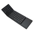 thumbnail image 2 of Teclado Bluetooth plegable con panel táctil de tamaño completo, compatible con 3 dispositivos, teclado plegable inalámbrico portátil recargable, 2 of 12