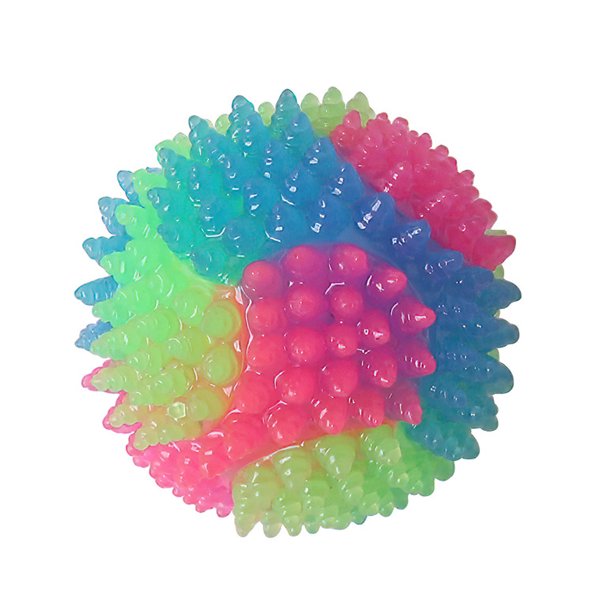 Pelota para mascotas Juguete para perros LED Resistente a la masticación Limpieza de dientes Juguete interactivo (B)
