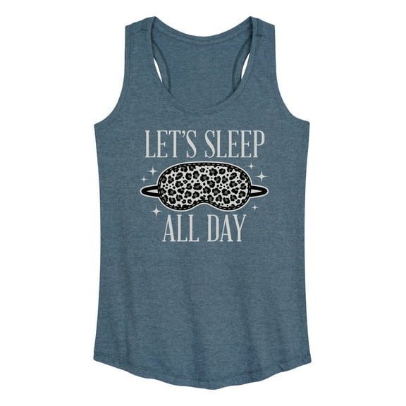 Instant Message - Lets Sleep All Day - Women's Racerback Tank Top