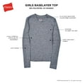 thumbnail image 3 of Hanes Girl's 4-way Stretch Baselayer Space Dye Crew Undershirt (Little Girls & Big Girls), 3 of 3