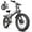 Gray, variant on AMYET ARES Folding Electric Bike, 3000W Dual Motor Ebike for Adults, 52V 20AH 24"*4" Fat Tire E-Mountain Bikes UL2849