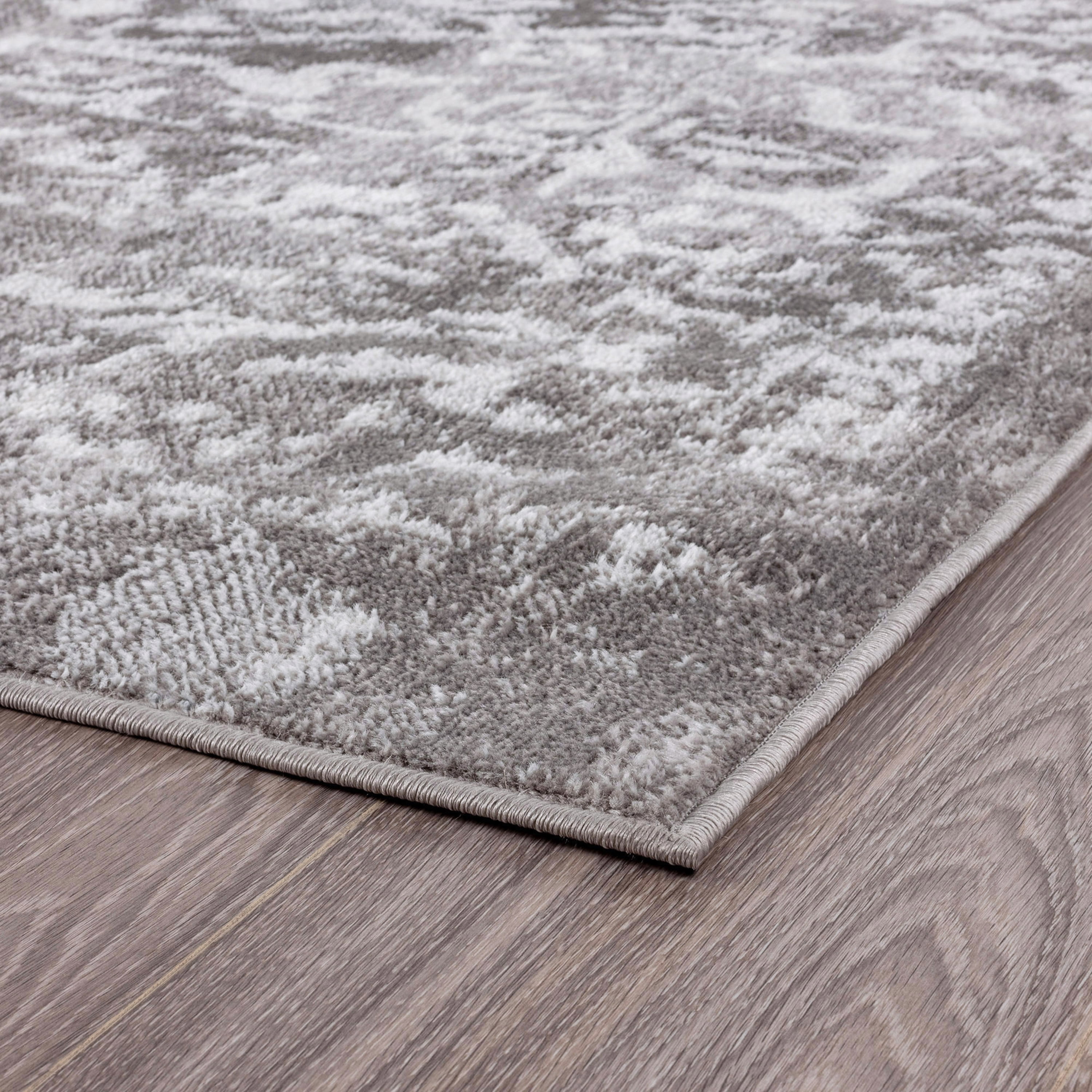 Bliss Rugs Persian Traditional Area Rug, Geometric Indoor Rugs for Living Room, Dining Room, Bedroom | Gray, 5' x 7' (5'3''x7'3'')