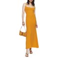 thumbnail image 1 of FOCUSNORM Femmes Bretelles Spaghetti Robe Sans Manches Été en Tricot Couleur Unie Longue Robe de Soirée pour la Plage Cocktail Boîte de Nuit, 1 of 6