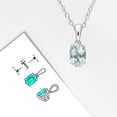 thumbnail image 4 of Everly Women's Aquamarine Sterling Silver Necklace, 4 of 5