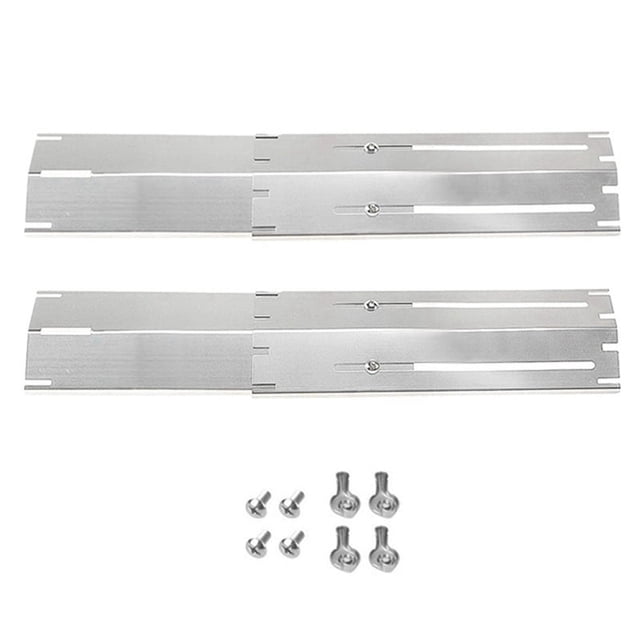 Ensemble de Remplacement de Plaque Chauffante Réglable en Acier Inoxydable pour Barbecue au Gaz, Kit d'Accessoires de Cuisson Extérieure pour Cuisine 2 Pcs