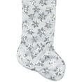 thumbnail image 4 of Northlight 19 White and Silver Sequin Snowflake Christmas Stocking, 4 of 6