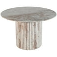 thumbnail image 3 of Meridian Furniture Genoa 48" Cream Marble Dining Table, 3 of 9