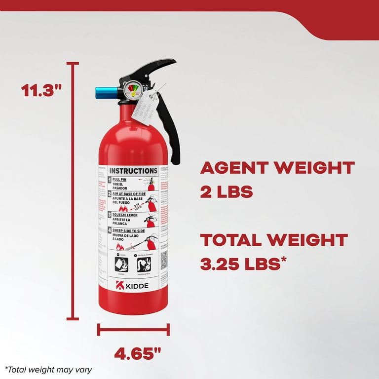 Kidde Fire Extinguisher for Vehicles, Single-Use, Dry Chemical