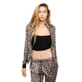 thumbnail image 6 of Victorious Women's Leopard Velour Velvet Tracksuit - Zipper Jacket and Sweatpants VL223- Brown Leopard - Medium, 6 of 7