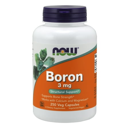 NOW Supplements, Boron 3 mg, 250 Capsules (Best Mineral Supplements For Men)