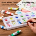 thumbnail image 6 of 48 Pack Watercolor Paint Set, Shuttle Art 36 Colors Watercolor Paint in Tubes (12ml Each) with 10 Brushes, 1 Watercolor Pad, 1 Palette, Premium Watercolor Kit for Artist, Beginners, 6 of 9
