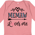thumbnail image 4 of Inktastic Memaw Grandma Loves Me Girls Long Sleeve Baby Bodysuit, 4 of 5