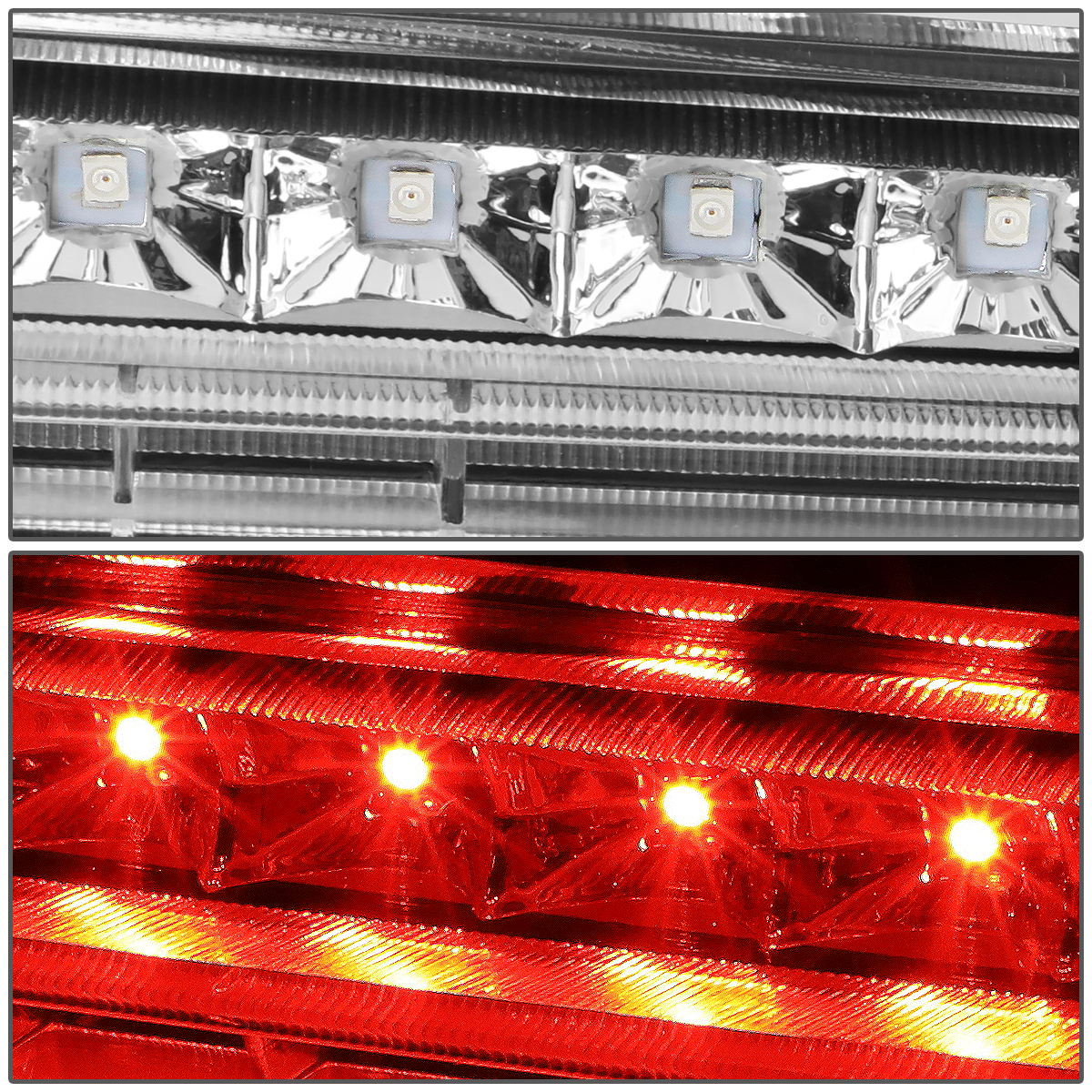 LED Third Brake Light For Scion TC 2005-2010 – Chrome Housing, Clear Lens, Red LED, PM Performotor