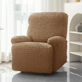 thumbnail image 2 of Stretch Recliner Slipcover Recliner Chair Cover, Elastic Bubble Plaid Fabric Single Seat Armchair Covers Anti-Slip Recliner Cover For Recliner Armchair-Light gray, 2 of 8