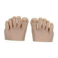 thumbnail image 2 of Bothyi Practice Fake Foot Model Art Training Realistic Half Foot Flexible with Toes Dark Skin Color, 2 of 8