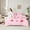 Pink Red D, variant on Homewish Bow Bowknot Ribbon 7-Piece Twin Bedding Sets,Red Sweet Cherry Bedding Comforter Set,Pink First Letter M Sheet Sets For Girls,Super Cozy Room Decor Reversible