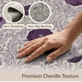 thumbnail image 6 of ODIKA 8'x10' Washable Area Rug Purple Deep Bug Eggplant Boho Featuring Delicate Florals Poppy for King Size Bedroom Under Bed, Master Suite, Non-Shedding, Easy Care, 6 of 7