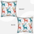 thumbnail image 4 of Velvet Rimmed Pillowcase Is Not Easy To Open Line Deformation Invisible Zipper Opening And Closing Only Pillowcase Does Not Contain Pillow Core Playful Reindeer Pattern 18"X18", 4 of 7