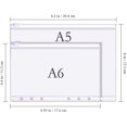 thumbnail image 2 of QA 12 PCS Binder Pockets A5 Size 6 Holes Loose Leaf Bags Binder Zipper Folders for 6-Ring Notebook, Waterproof EVA Pouch File Document Filing Bags, 2 of 7