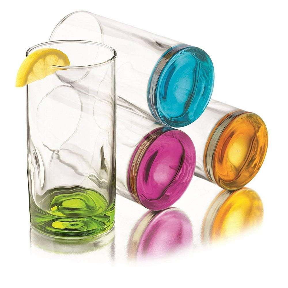 Libbey Impressions Colors Cooler Glass Set, 4Piece