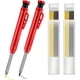 thumbnail image 1 of 2 portaminas de carpintería, portaminas de carpintería automáticas sólidas, incluye 2 sacapuntas y 12 minas de lápiz para dibujar, trazar y trabajar la madera, 1 of 5
