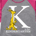 thumbnail image 3 of Dr. Seuss - K Is For Kindergarten - Youth Girls Raglan Graphic T-Shirt, 3 of 6