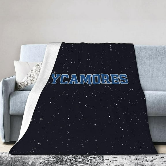 Indiana State Sycamores Original Fleece Blanket, Very Soft Microfiber Flannel Blanket for Couch Warm and Cozy for All Seasons