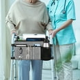 thumbnail image 6 of FINPAC Large Walker Tote Bag with Cup Holder, Folding Walker Attachment Hands-Free Storage Basket Mobility Aid Accessory Pouch for Elderly, Senior, Gray, 6 of 7