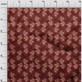 thumbnail image 2 of oneOone Polyester Lycra Fabric Leaves & Floral Block Printed Fabric 1 Yard 56 Inch Wide, 2 of 4