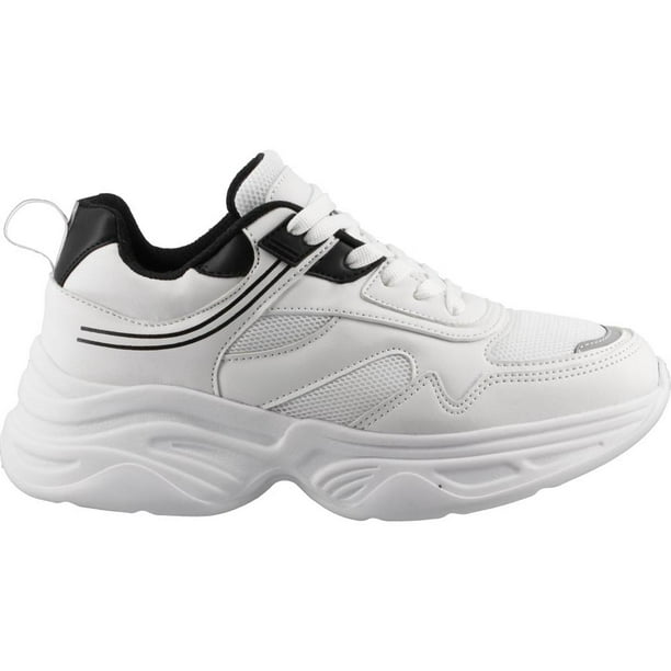 Tenis Mujer OVX Comodo Sports Altos Moda blanco 23.5