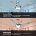 thumbnail image 3 of 4 Blades 52" Ceiling Fan Light Brushed Nickel Finish w/ 15W LED & Remote, 3 of 10