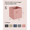 thumbnail image 4 of 8 Pack Storage Cubes 11-Inch Non-Woven Fabric Bins with Double Handles Closet Organizers for Shelves Jelly Pink, 4 of 6