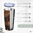 thumbnail image 5 of Rustic Lodge Cabin Bear Southwestern Vintage Stainless Steel Tumbler with Lid and Straw 20oz Vacuum Insulated Travel Mug for Hot & Cold Drinks Coffee Wine Water Cup, 5 of 7