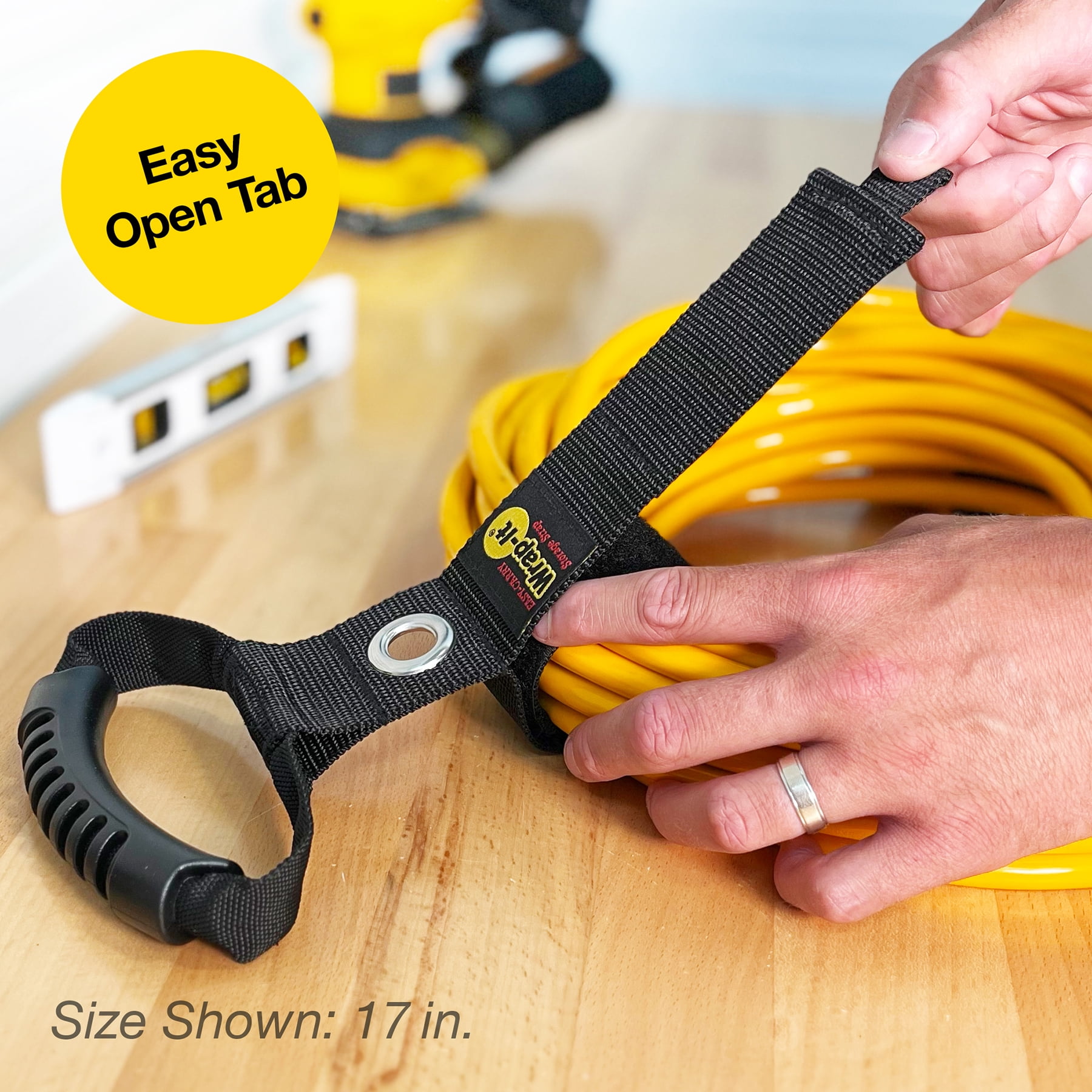 Wrap-It Storage Easy Carry Strap with Handle, 22in, Black, RV Accessories
