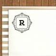 thumbnail image 4 of Printtoo Office Stationary R-40 Square Swirl Border R Alphabet Monogram Initial Self Inking Rubber Stamp, 4 of 5
