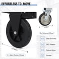 thumbnail image 5 of RedSwing Folding Convertible Hand Truck – 4 Wheels, 2-in-1 Heavy Duty Dolly Cart for Moving Luggage, Garage, and Home, 500 lbs, 5 of 9