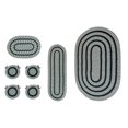 thumbnail image 2 of Better Trends BRCR5080HU Crescent 7 Pieces Set Braided Rug, Hunter, 2 of 5