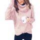 thumbnail image 1 of Sexy Dance Jersey suéteres de punto de Color sólido suéter de manga larga prendas de punto Jumper Tops mujeres cuello alto cálido, 1 of 6