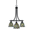 thumbnail image 1 of Paramount Downlight, 3 Light, Chandelier In Matte Black Finish With 7" Crescent Art Glass, 1 of 1