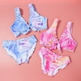 thumbnail image 5 of YTDSCS Kids Toddler Girls 2Pcs Swimwear Swimsuits Two-Piece Split Swimsuits Print Baby Bikini Suit Bikini Bathing Suits Bikini Sets for 3-8Years, 5 of 7